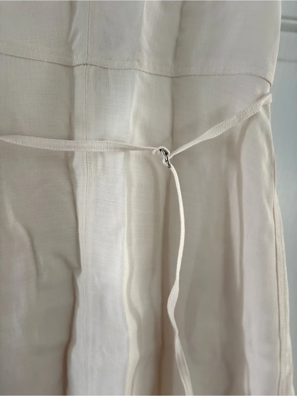J. Crew Sleeveless V-Neck Midi Dress in Ivory